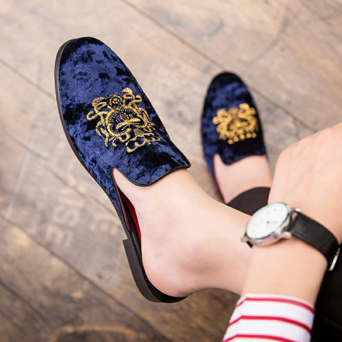 Best Stylish half Loafer for Punjabi Blue- KBC0447