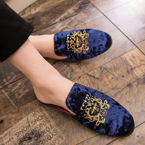 Best Stylish half Loafer for Punjabi Blue- KBC0447