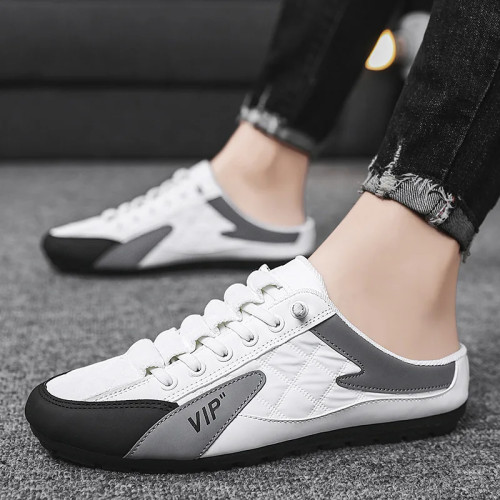 Men's Flat Bottom Casual trendy half shoes for men